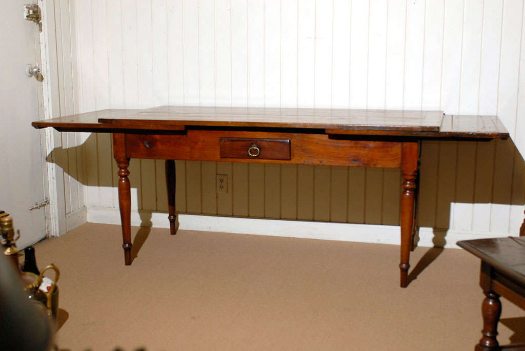 19th Century French fruitwood extension table