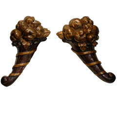 Pair French Cornucopia