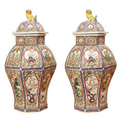 A Pair of  Baluster Vases