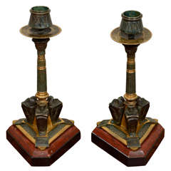 French Second Empire "Egyptian" Candlesticks
