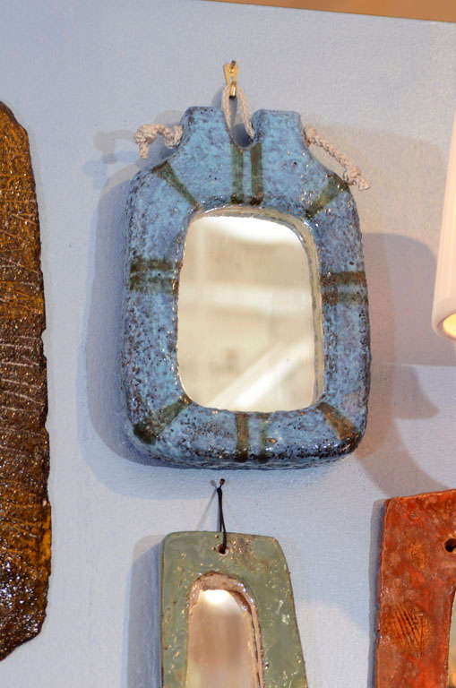 Group of 19 Ceramic Frame Mirrors by Juliette Derel 2