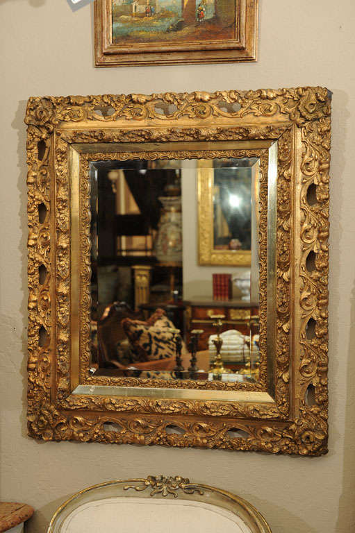 19th Century 19th C. Baroque Style Gilt And Beveled Mirrors For Sale