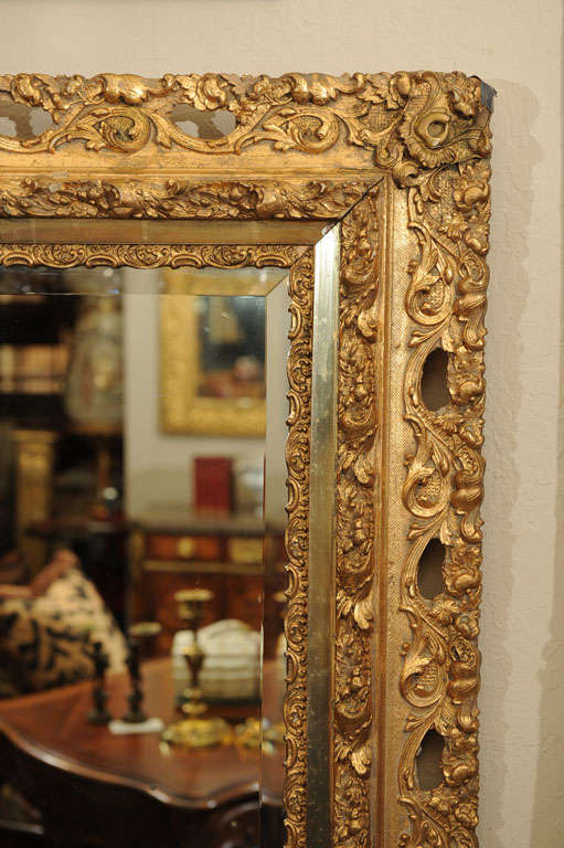 19th C. Baroque Style Gilt And Beveled Mirrors For Sale 1
