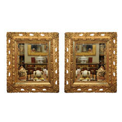 19th C. Baroque Style Gilt And Beveled Mirrors