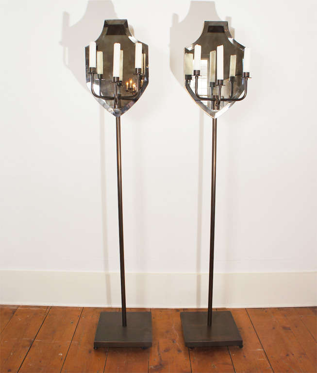 Pair of Three-Light Torcheres