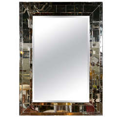 Rectangular Mirror with Sectioned Mirror Frame