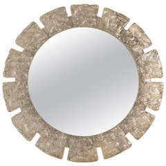 Circular Resin Sunburst Mirror