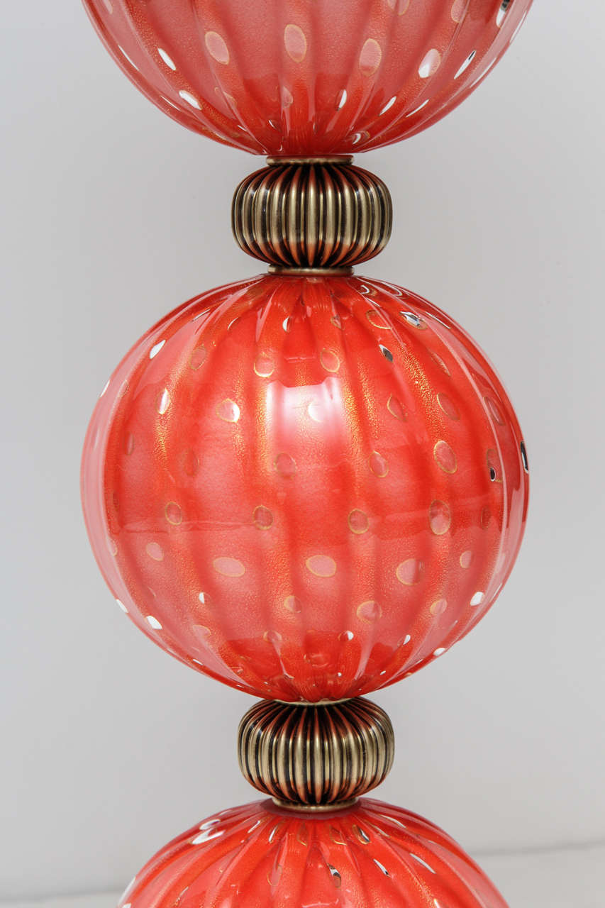 Pair of Murano Glass Table Lamps at 1stDibs