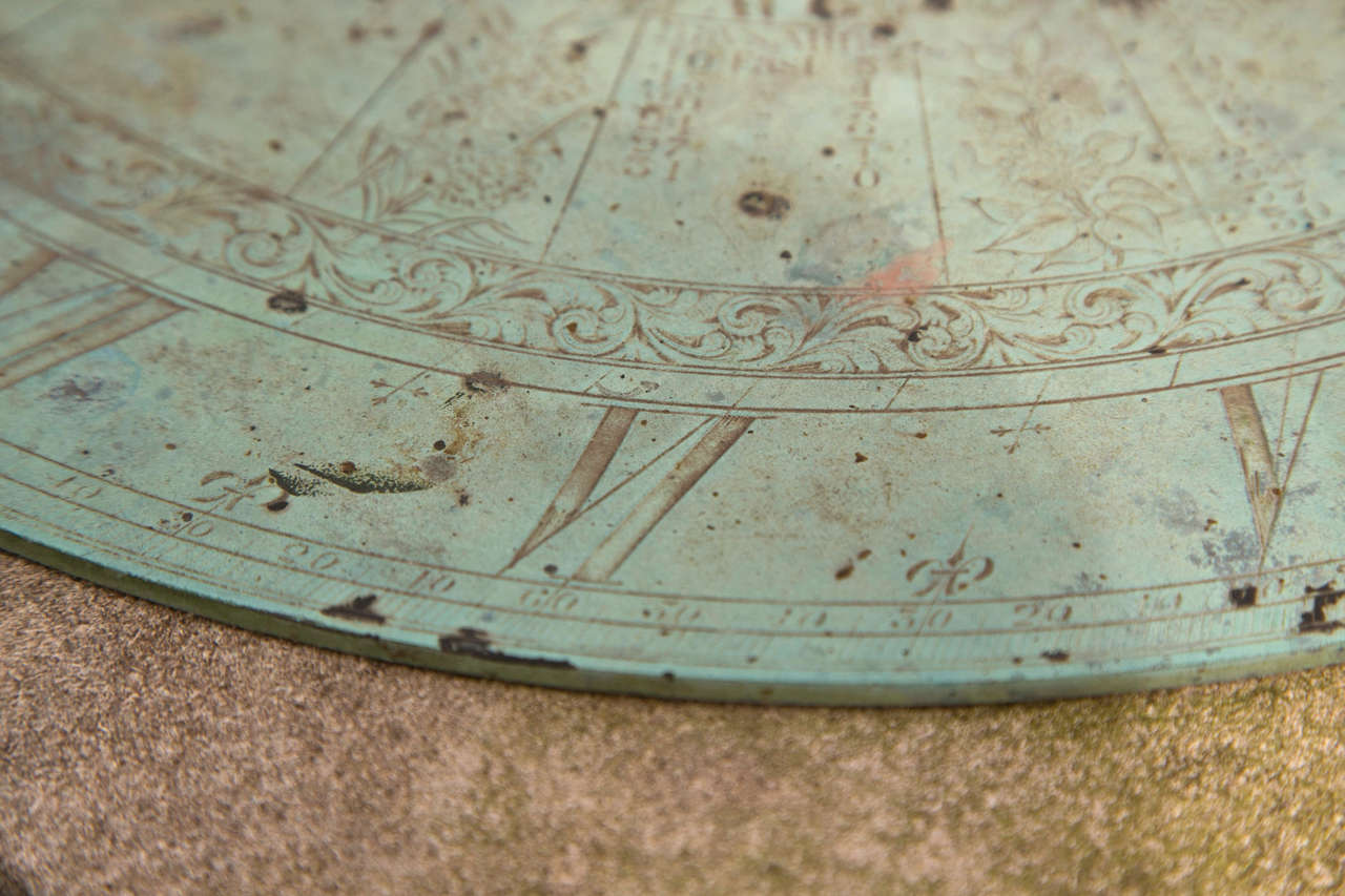 Barker & Sons Bronze and Limestone Sundial In Good Condition In Mt. Kisco, NY