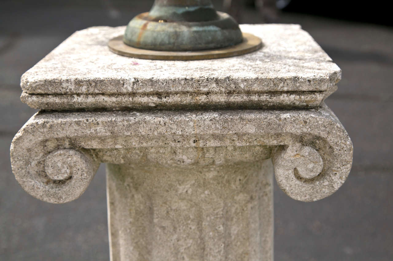 Bronze Armillary On Stone Column 3