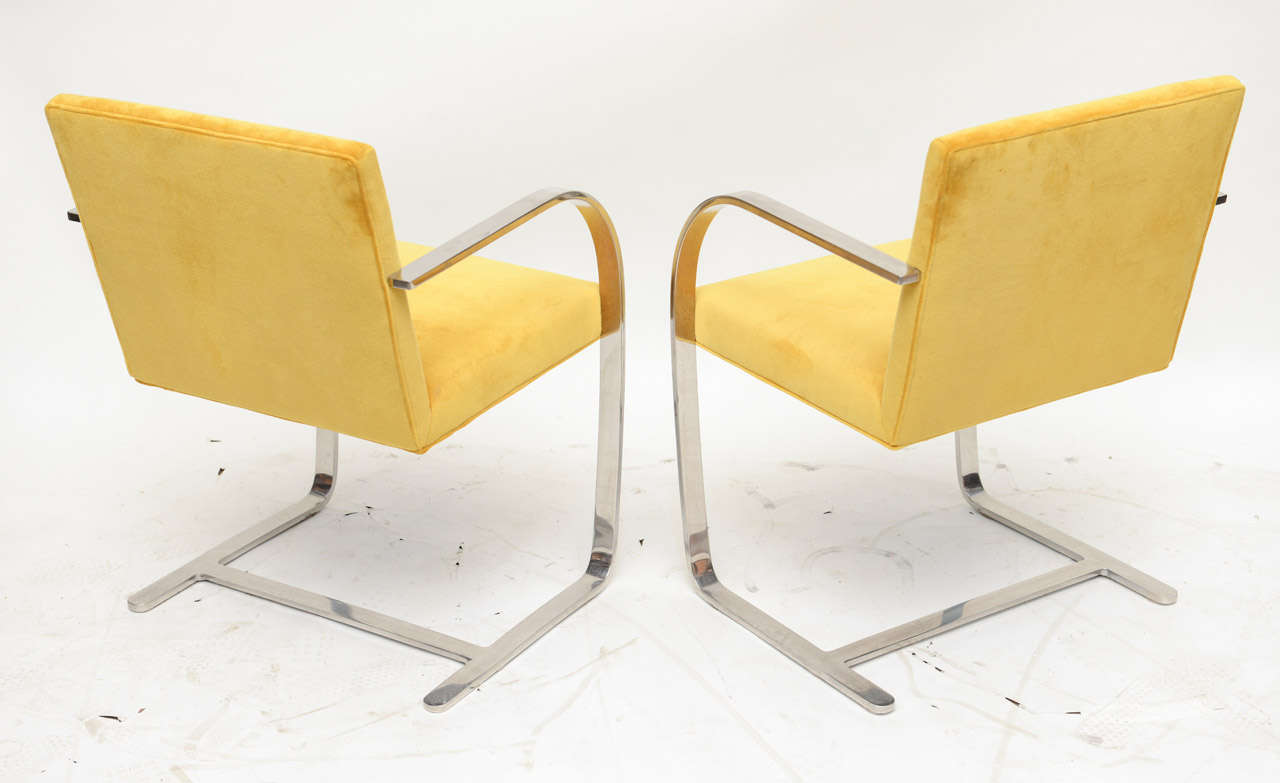 Mid-20th Century Pair of Ludwig Mies van der Rohe Brno Chairs for Knoll