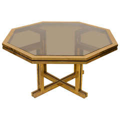 Maison Jansen Octagonal Brass Table