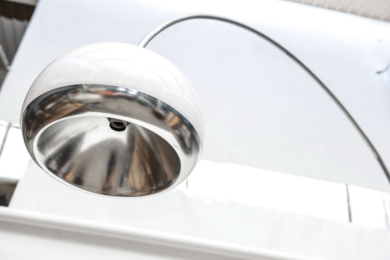 Chrome Harvey Guzzini for Laurel Lighting Company Arc Lamp.