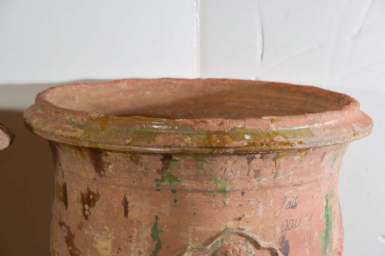 French Provincial Pair of Large 18th Century Anduze Jars