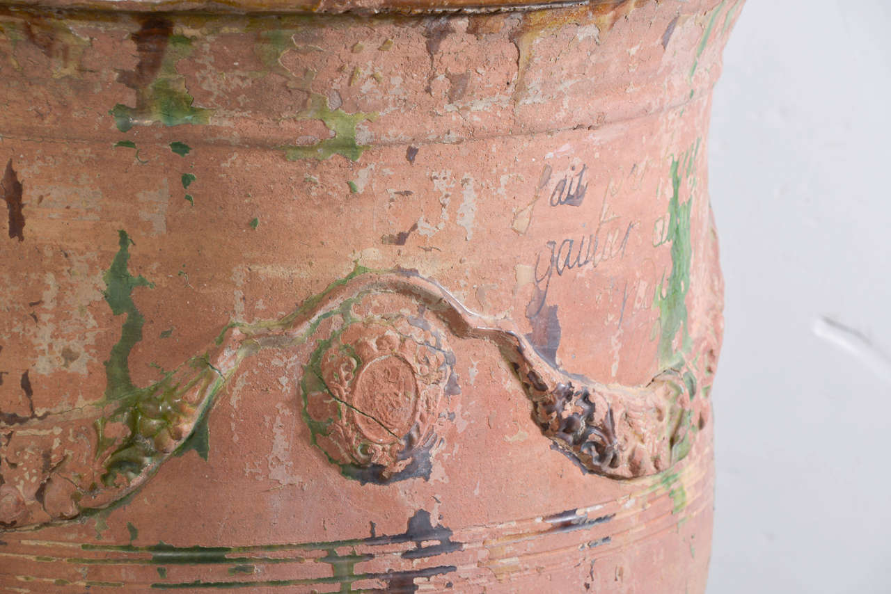 Glazed Pair of Large 18th Century Anduze Jars