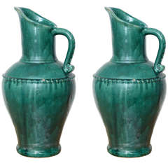 Large Pair of French Jugs