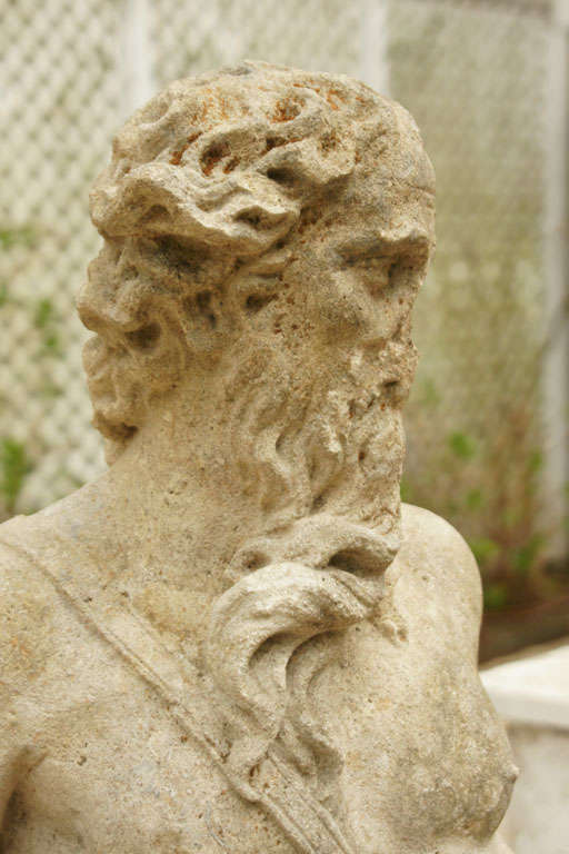 Cast Stone Statue of Neptune For Sale 2