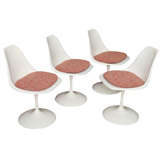 Four Swivel Tulip Chairs In The Style Of Saarinen