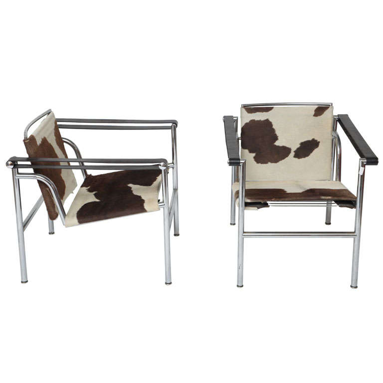 Pair of Le Corbusier LC1 Chairs
