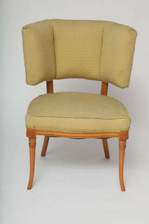 Set of four Grossfeld House Chairs with original Upholstery.<br />
Wood has been refinished