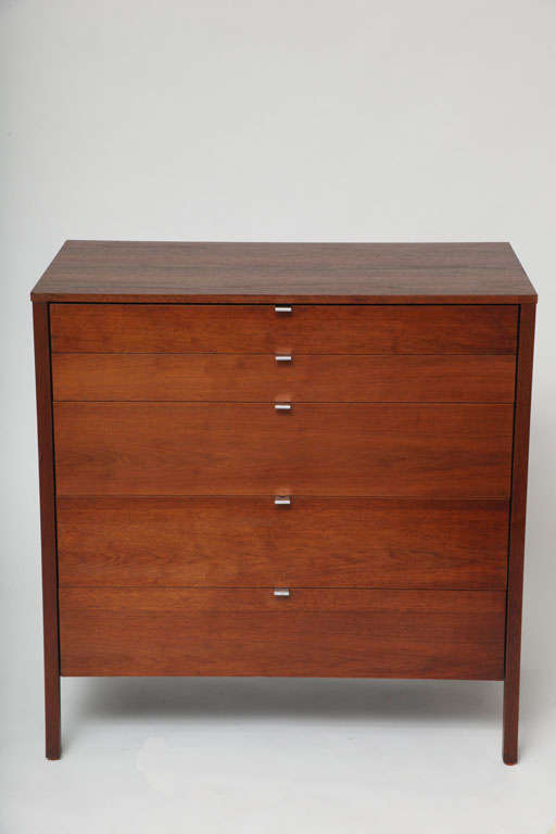 Florence Knoll 5 drawer dresser's.Teak with white lacquered back's.<br />
3 dresser's available<br />
Price is for 1 dresser