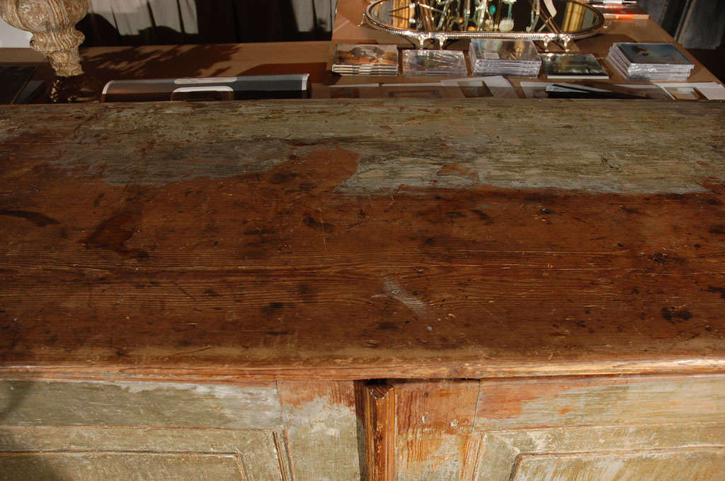 Wood Original Paint Gustavian Buffet For Sale