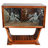 French Deco Cabinet / Mirrored Bar