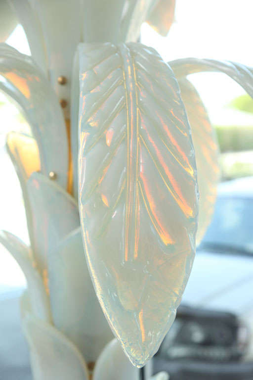Rare Murano Glass Palm Tree Standing Lamps 5