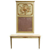 Vintage Louis XVI style Trumeau and Console Table