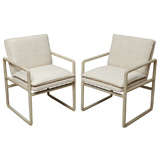 Pristine Pair of Ward Bennett Armchairs