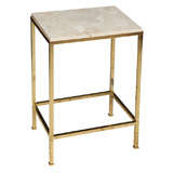 Small Polished Brass Side Table by Paul McCobb