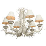 White Faux Coral Branch Chandelier