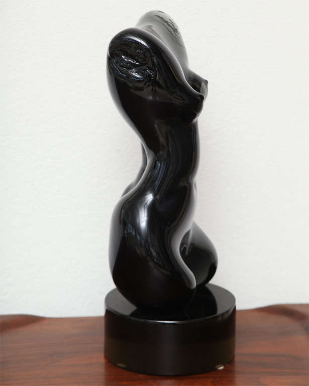 Italian Signed Murano Glass Female Torso by Livio Seguso