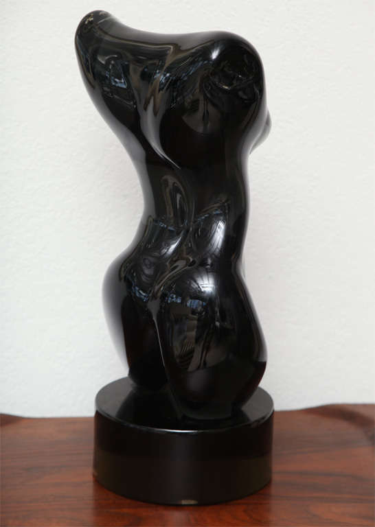 Late 20th Century Signed Murano Glass Female Torso by Livio Seguso