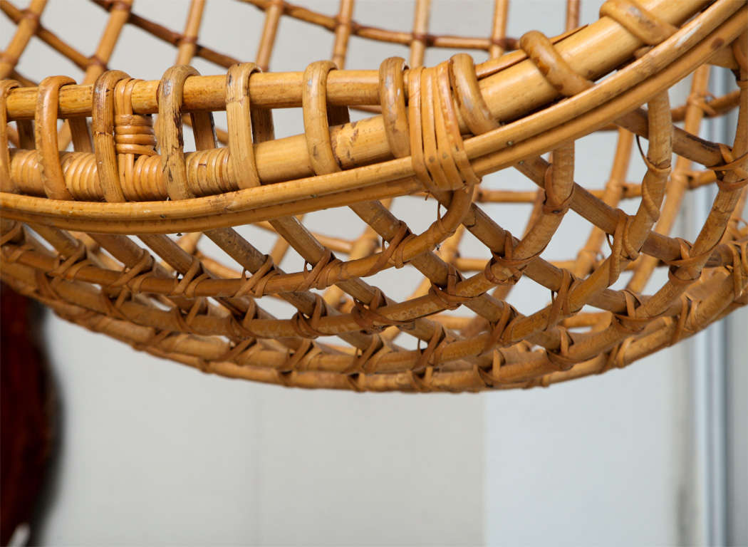 Vintage Bamboo Hanging Chair at 1stDibs hanging bamboo chair, hanging