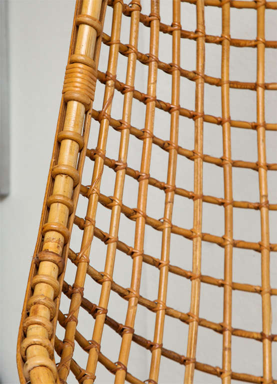 Vintage Bamboo Hanging Chair at 1stDibs hanging bamboo chair, hanging