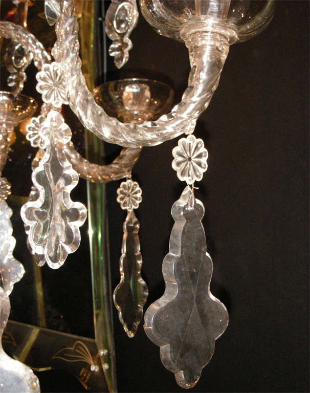 Large 1910-1920 Belgian Chandelier by Val St. Lambert For Sale 1