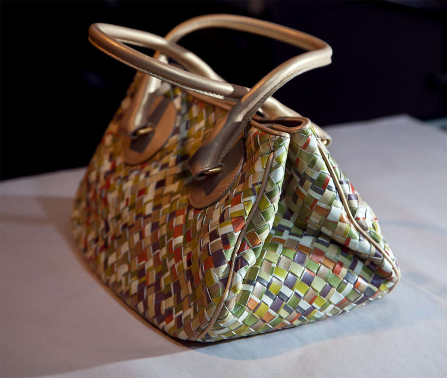 Women's Bottega Veneta Colorblock Woven Leather Handbag* presented by funkyfinders