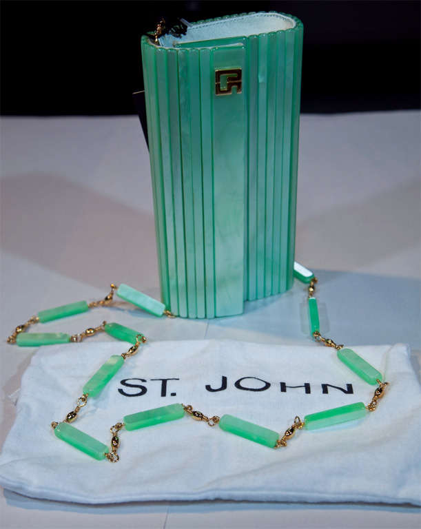 St. John Lucite Logo Minaudiere 6