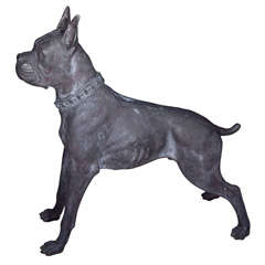 Early 20th Century Lifesize Bronze Dog