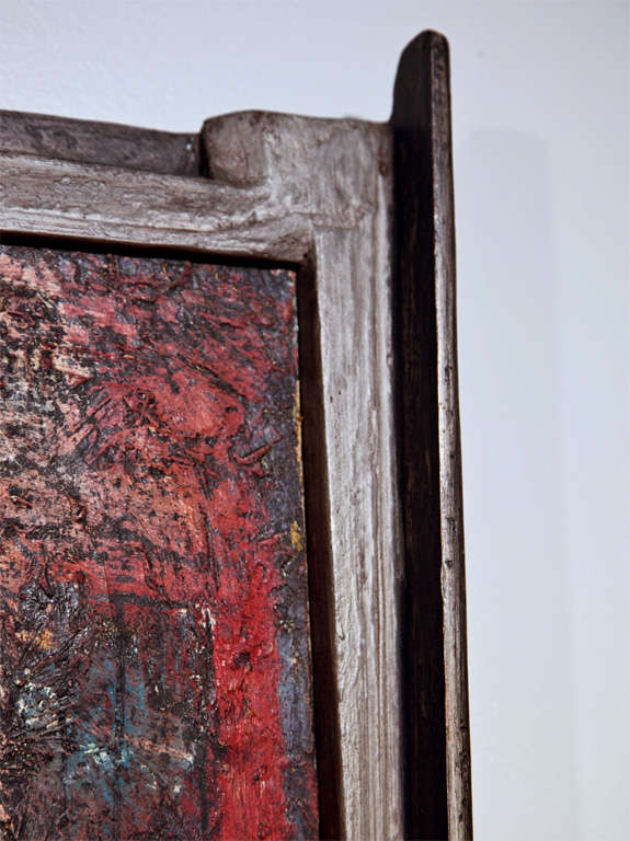Wood Mel Silverman Cityscape in Original Frame