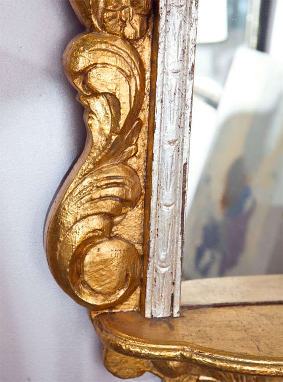 Gilt Italian Baroque Carved Wood Mirror 3