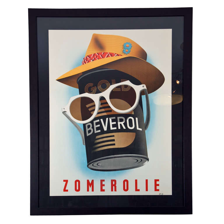 Vintage Original Poster "Zomerolie" For Sale