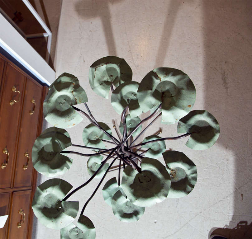 Wrought Iron Lily Pad Garden Sculpture 1