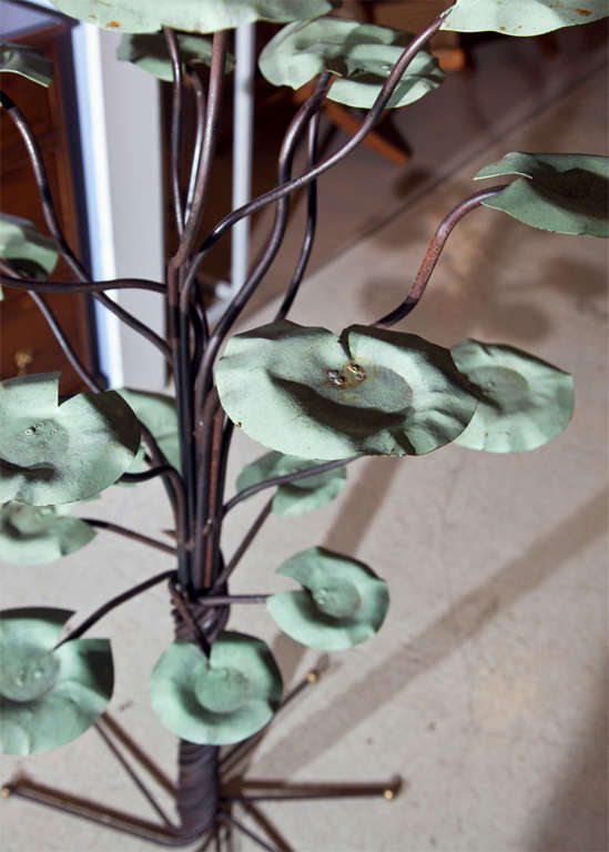 Wrought Iron Lily Pad Garden Sculpture 2