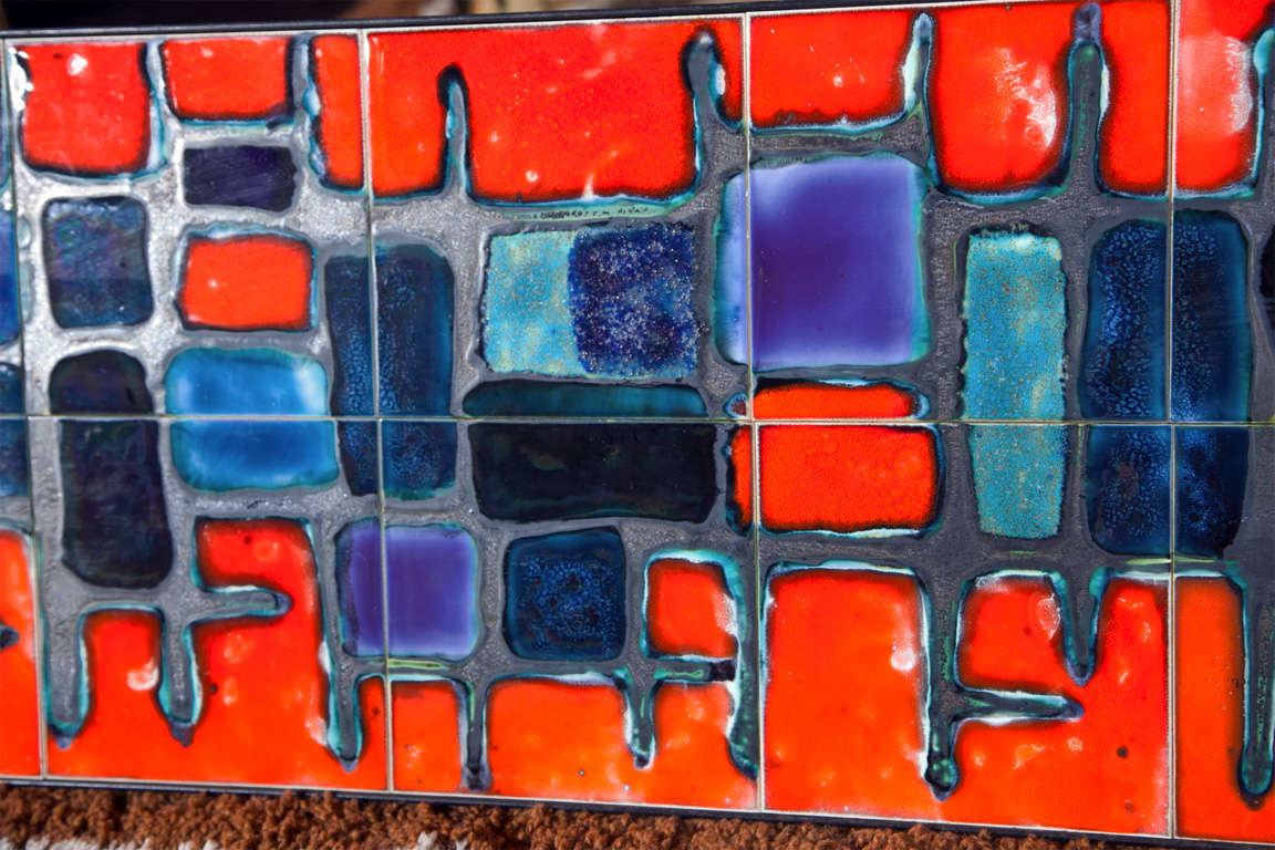 Vintage Decorative Ceramic Wall Panel by Belarti* at 1stdibs