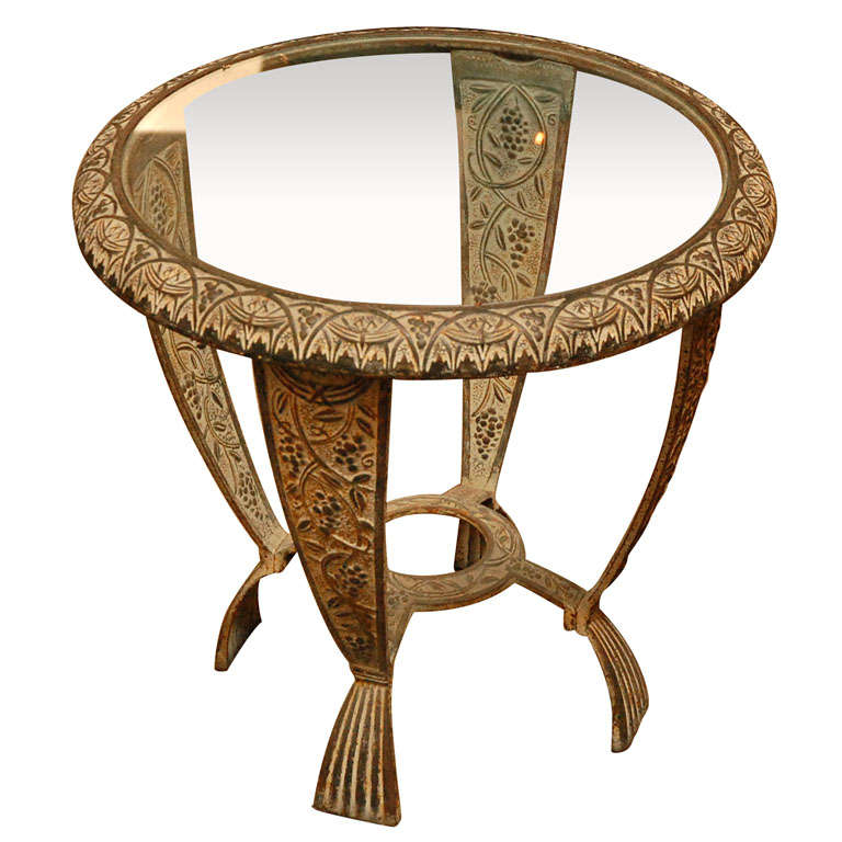 Seville Metal Art Studio Table circa 1920s For Sale at Seville Metal Art Studio Table circa 1920s For Sale at