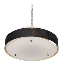 Round Ceiling Pendant with Milky Plexi Centrepiece 11