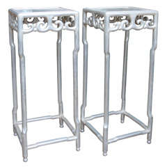 Pair of Silver Gilt Pedestals