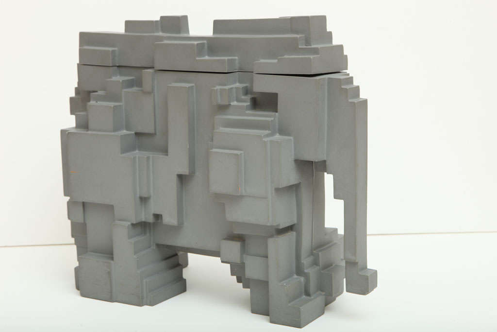 Sir Eduardo Paolozzi, KBE, RA,(1924-2005) elephant, designed for Nairn Floors in 1972/73 as a promotional item. These sculptures were limited edition pieces and this item is number 683/3000. Complete with the original Nairn catalogs and presentation